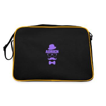 Gift for Adrien - Retro Bag - black/gold - Back