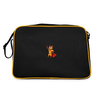 Super héros écureuil - Sac Retro - noir/or - Dos