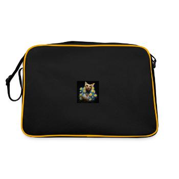 Cat - Angel - Transformation - Retro Bag - black/gold - Back