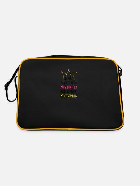 Räubertöchter - Retro Tasche - Schwarz/Gold - Hinten