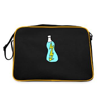 Lightning Bottle - Retro Tasche - Schwarz/Gold - Hinten