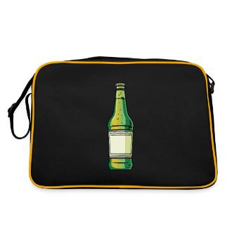 Beer Bottle Beer Drinking Icon - Retro Bag - black/gold - Back