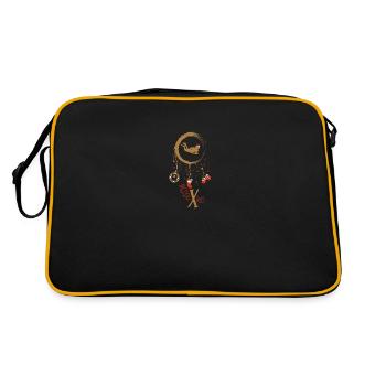 Bodyboard Weihnachten Weihnachtstraumfänger - Retro Tasche - Schwarz/Gold - Hinten