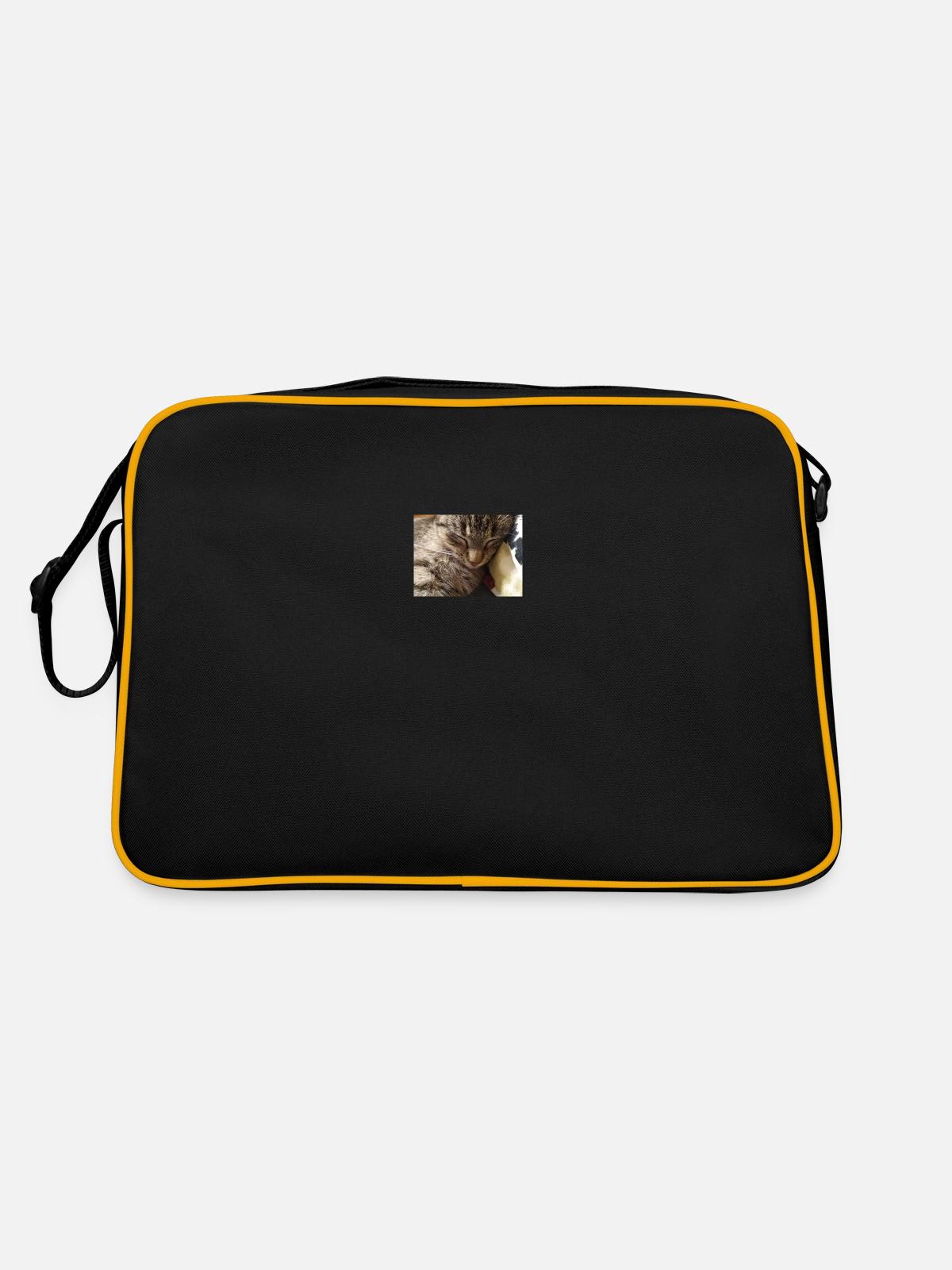 cat, kitten, kitty - Retro Bag - black/gold - Back