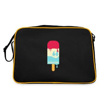 Eisbader Eiszeit im Eisbad - Retro Tasche - Schwarz/Gold - Hinten