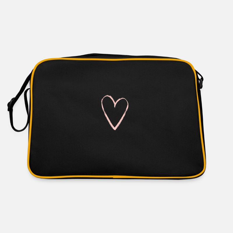 Coeur Rose 2 - Sac Retro - noir/or