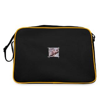 Cherry Blossoms & Cherry Tree - Retro Bag - black/gold - Back