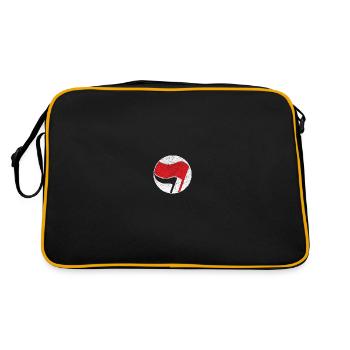 antifascist flag of antifa - Retro Bag - black/gold - Back