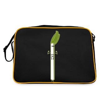 funny leek - Retro Bag - black/gold - Back