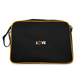 Sporty Hobby Leidenschaft Hammerwurf - Retro Tasche - Schwarz/Gold - Hinten