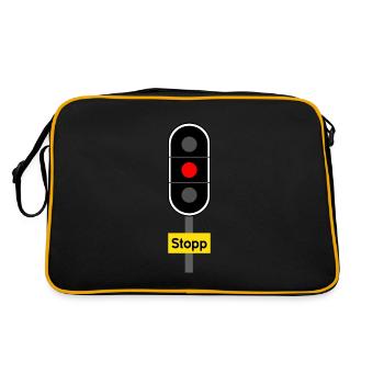 Arrêter - Sac Retro - noir/or - Dos
