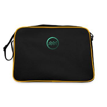 Aquarius logo - Retro Bag - black/gold - Back