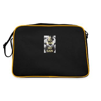 No Pain No Gain tshirt vêtements cadeaux Gym - Sac Retro - noir/or - Dos