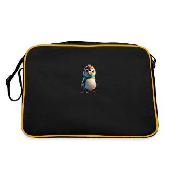Robot Penguin - Retro Bag - black/gold - Back