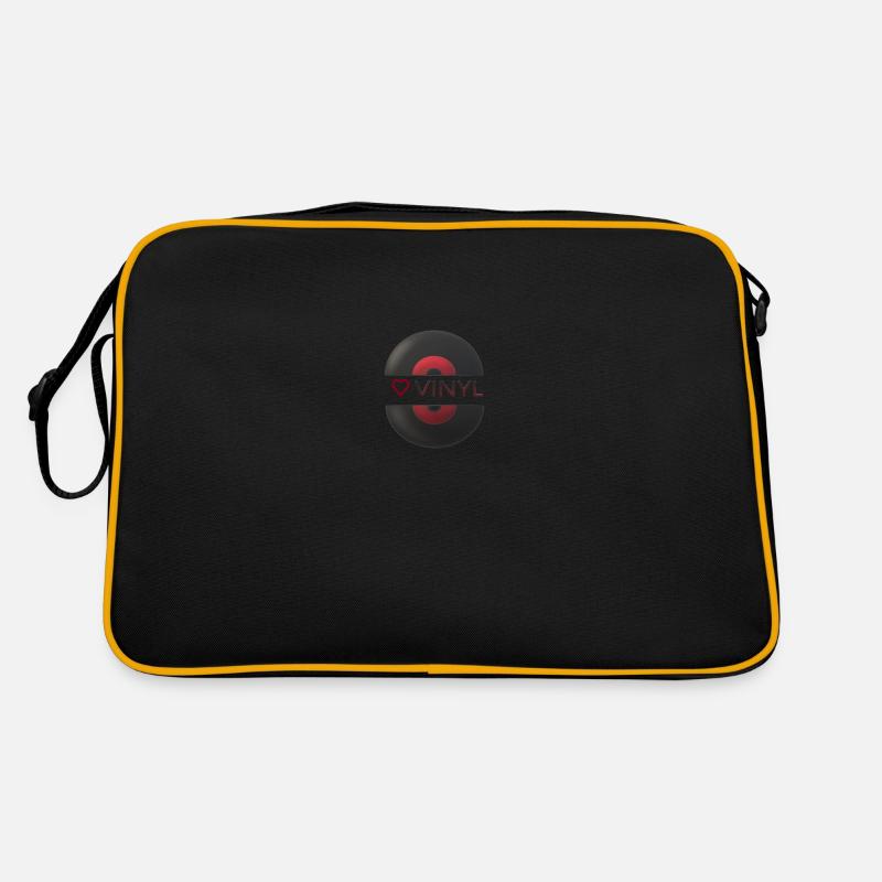 Vinyl - Retro Tasche - Schwarz/Gold