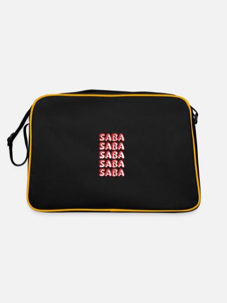 Saba als Reise - Retro Tasche - Schwarz/Gold - Hinten