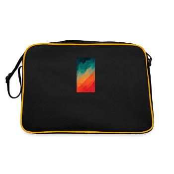 Von Blau zu Rot - Retro Tasche - Schwarz/Gold - Hinten