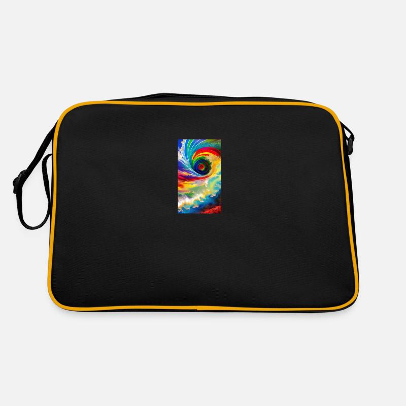 Bunte Spirale Universum Retro Tasche