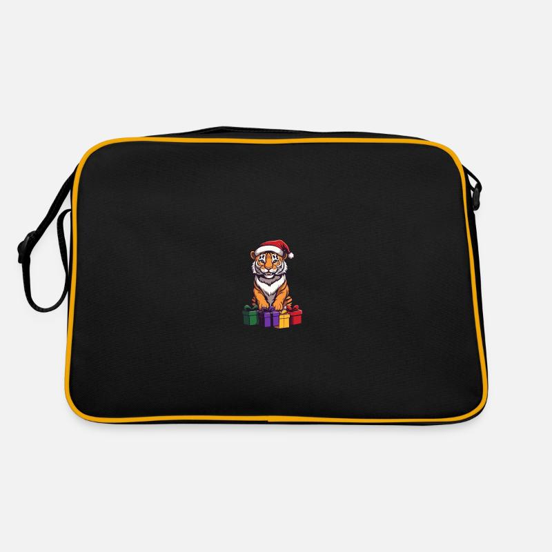 Tiger Weihnachten Comic Geschenke Retro Tasche