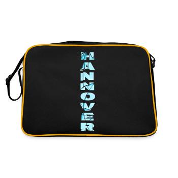 Hanover Germany City Font Skyline Home - Retro Bag - black/gold - Back