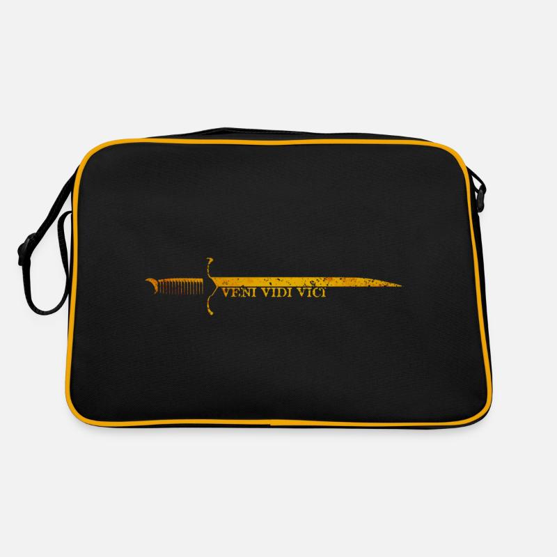 VENI VIDI VICI - Retro Tasche - Schwarz/Gold
