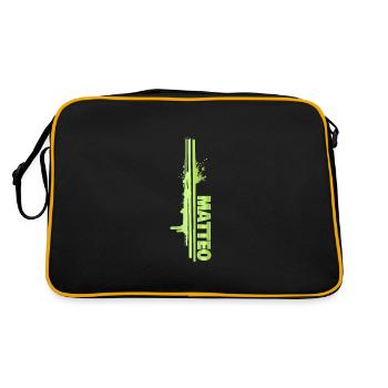 Gift for Matteo - Retro Bag - black/gold - Back