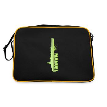 Gift for Manuel - Retro Bag - black/gold - Back