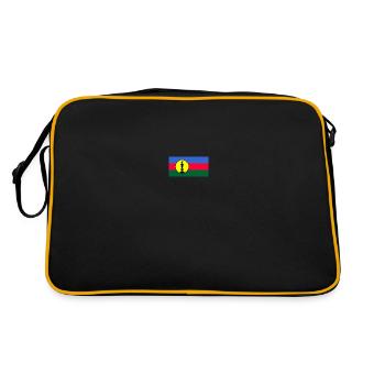 Drapeau indépendantiste Kanak - Sac Retro - noir/or - Dos