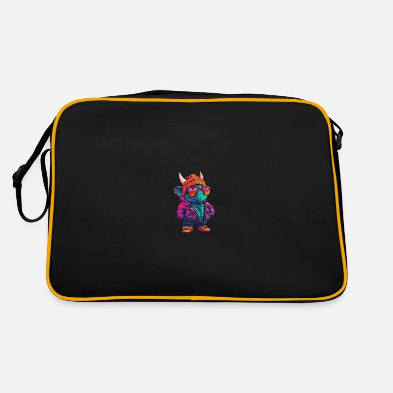 Dinosaurier triceratops Winter Comic Retro Tasche