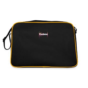 Techno - Sac Retro - noir/or - Dos