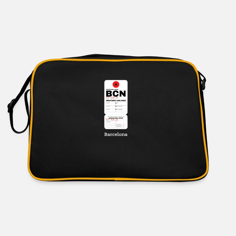 Barcelone - Sac Retro - noir/or