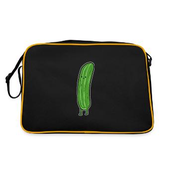 Heureux amateurs de concombre veggie. Cadeau - Sac Retro - noir/or - Dos