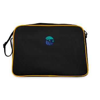 pêche pêche pêche motif logo - Sac Retro - noir/or - Dos