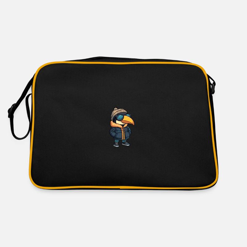 Toucan oiseau hiver bande dessinée Sac Retro