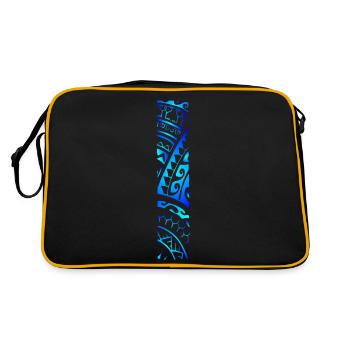 REVA (Bleu Lagon) - Sac Retro - noir/or - Dos