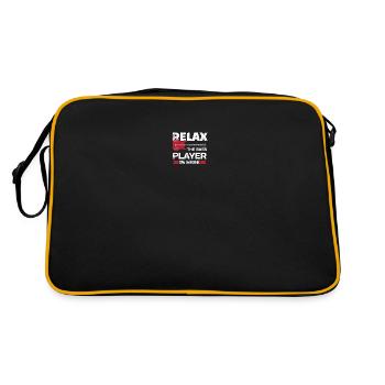 Relax The Bass Player Is Here Bassist Gifts For A - Sac Retro - noir/or - Dos