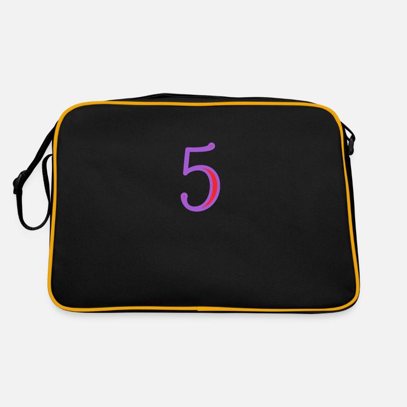 5. 5 ANS. 5e ANNIVERSAIRE. ANNIVERSAIRE 5 ANS - Sac Retro - noir/or