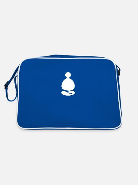 STONE Meditation - Retro Bag - blue/white - Back