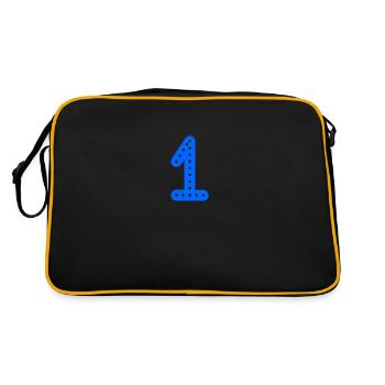 1. 1 AN. 1er ANNIVERSAIRE. ANNIVERSAIRE 1 AN - Sac Retro - noir/or - Dos