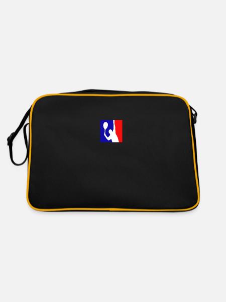 tennis - Retro Tasche - Schwarz/Gold - Hinten