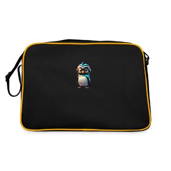 Robot Penguin - Retro Bag - black/gold - Back