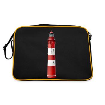 Phare libre, rouge blanc - Sac Retro - noir/or - Dos