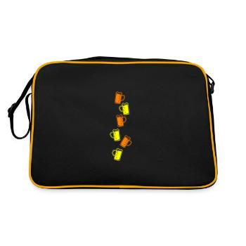 Icône de bière chope de bière - Sac Retro - noir/or - Dos