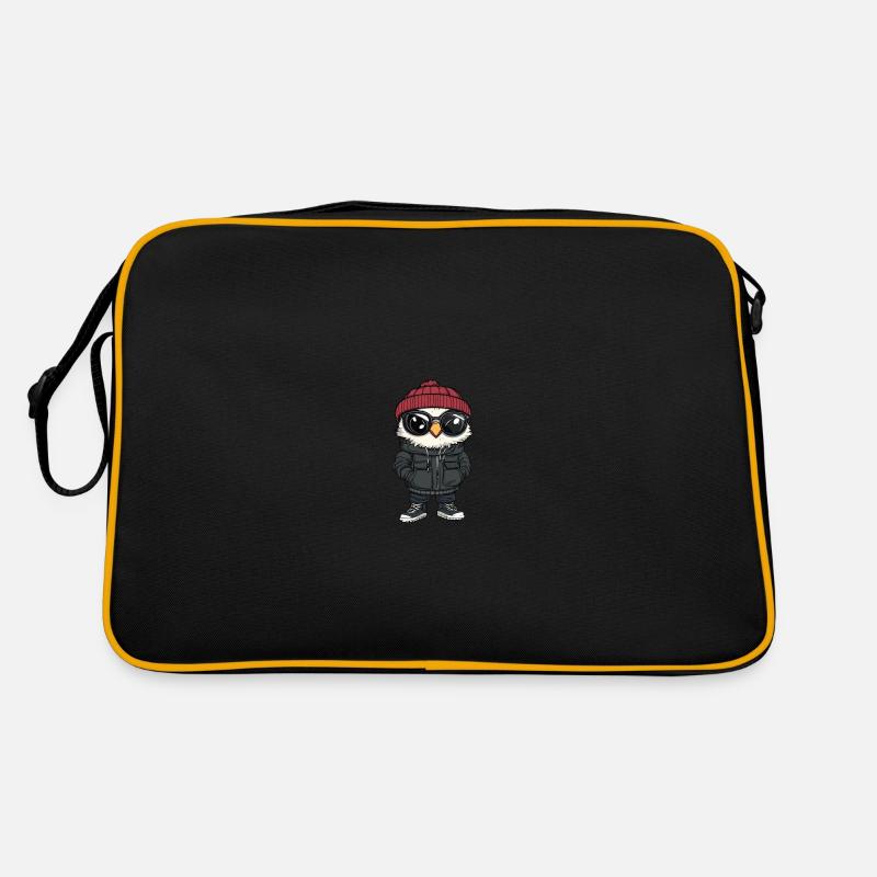 Eule Winter Comic Retro Tasche