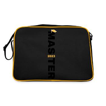 Master 2023 Abschluss - Retro Tasche - Schwarz/Gold - Hinten