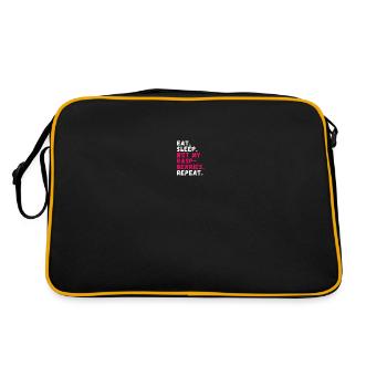 Raspberry Cultivation Berry Picking Hobbyist - Retro Bag - black/gold - Back