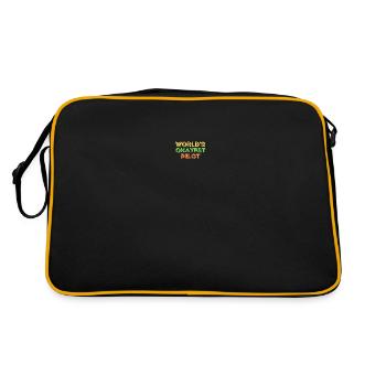 Drôle Aviateur Pilote Volant Humour Cockpit - Sac Retro - noir/or - Dos