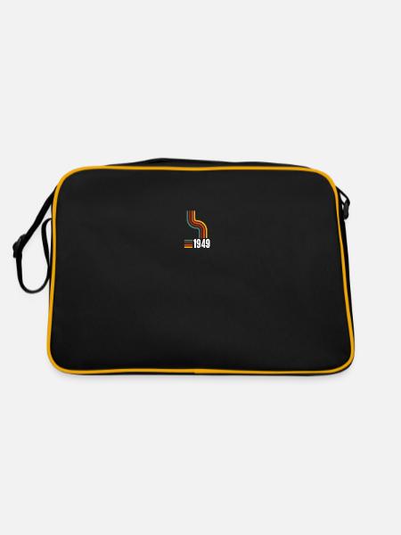 1949 Retro Geburtstag Vintage Jahr - Retro Tasche - Schwarz/Gold - Hinten