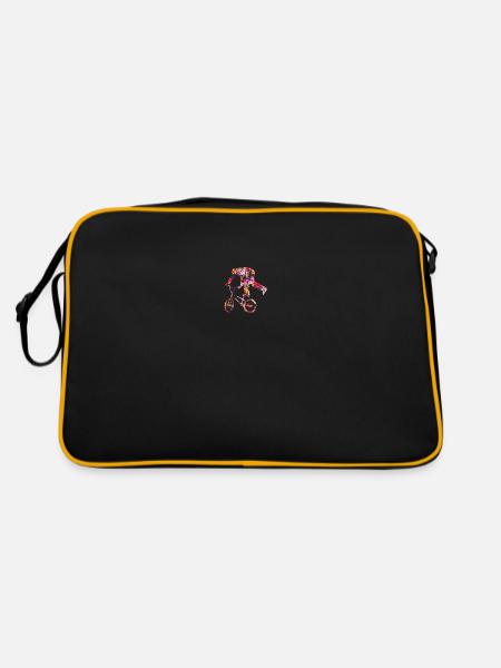 BMX - Retro Tasche - Schwarz/Gold - Hinten