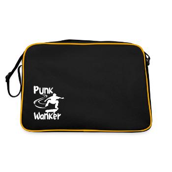 Punk Wanker - Retro Tasche - Schwarz/Gold - Hinten